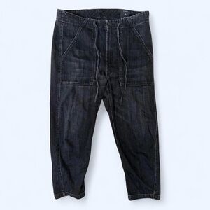 Vince Faded Black Drawstring Jeans